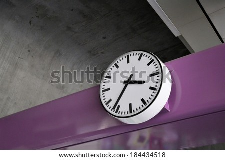 Public clock- BTS station in Bangkok, Clock in the afternoon