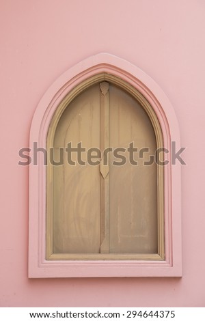 Window frame in temple of Thailand