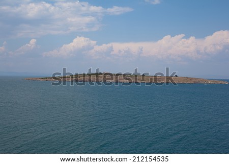 Island above the sea in Sozopol in Bulgaria
