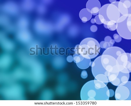 White bokeh on blue phone - abstract background.