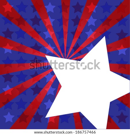 American holidays background with American flag colors
