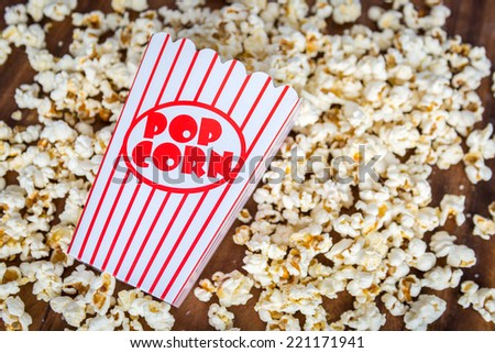 Fresh salted popcorn food snack
