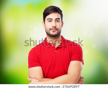 man with cross arms