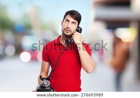 man with telephone