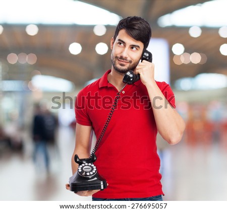 man with telephone
