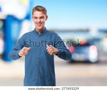 angry young-man pointing himself