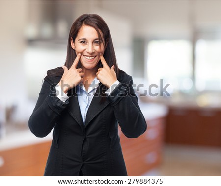 cool business woman smiling