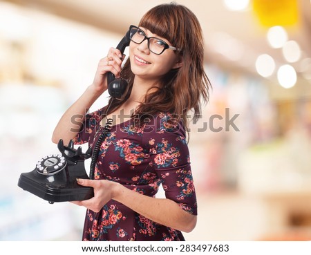 pensive young-woman telephone