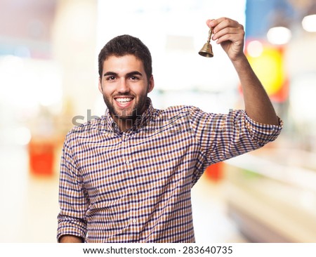 man using ring bell