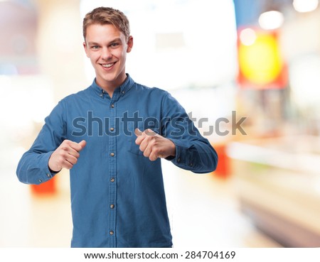 angry young-man pointing himself