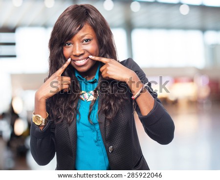 happy black-woman smiling