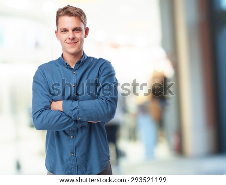 cool young-man cross-arms