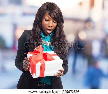 black woman thinking about a gift