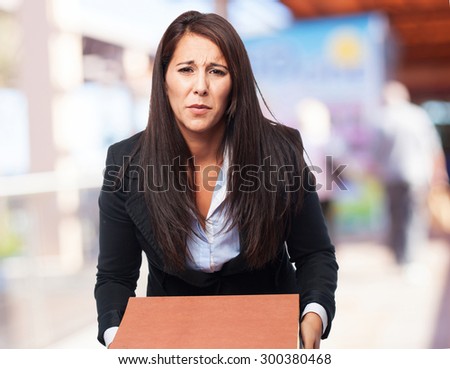 cool business-woman with files