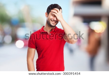 chinese man laughing isolated