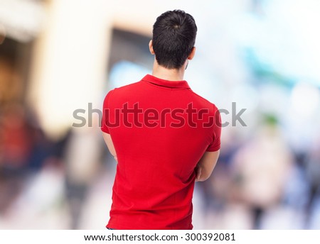 man backside isolated