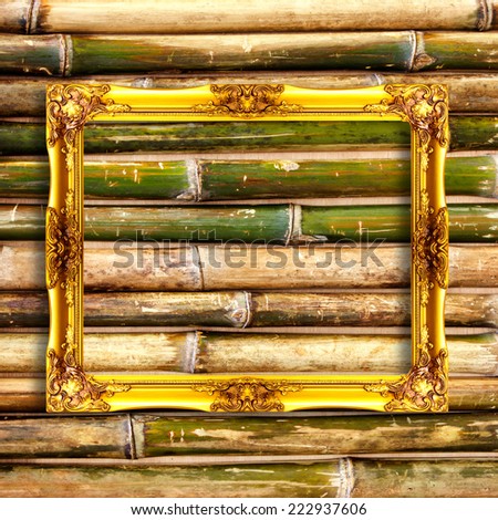 frame on bamboo background