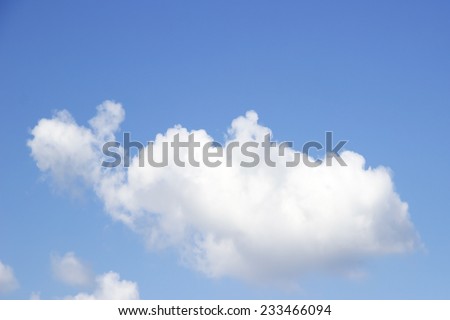 Blue sky and white clouds,Soft white clouds against blue sky