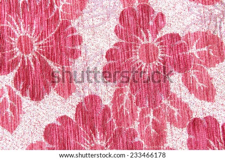 Fragment of tapestry pattern with floral background;Fragment of colorful retro tapestry textile pattern with floral ornament useful as background