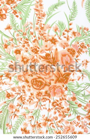 vintage style of tapestry flowers fabric pattern background