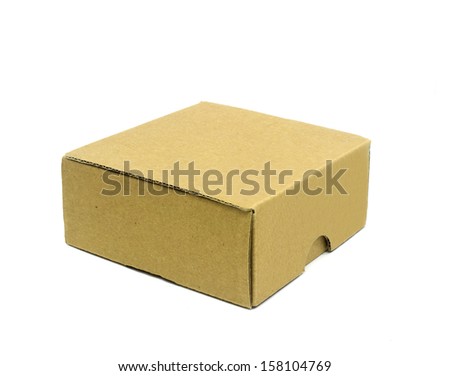 Corrugated cardboard boxes on white