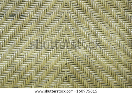 Patterned weave of the wicker chairs.