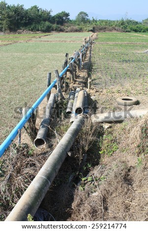 Water pipes connected to the peasant agriculture.