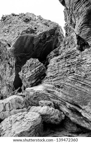Black and White Abstract Rocks
