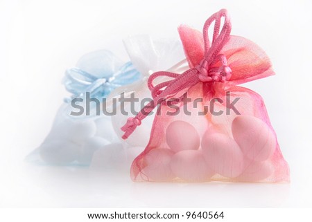 stock photo Just Married wedding candy favors