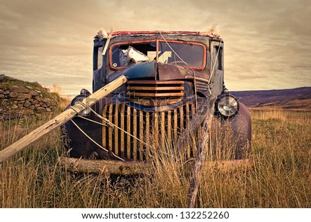 It\'s pretty common to find some lovely old truck left in the countryside!