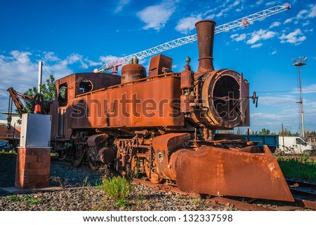 A rusty old engine train