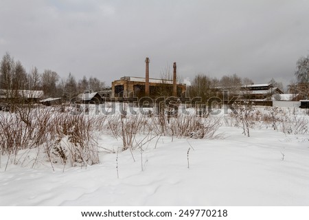 View of plant with pipes in the winter