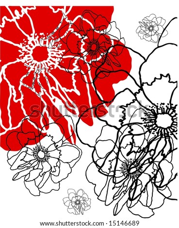 black and white pictures of flowers. of rose flowers in red and