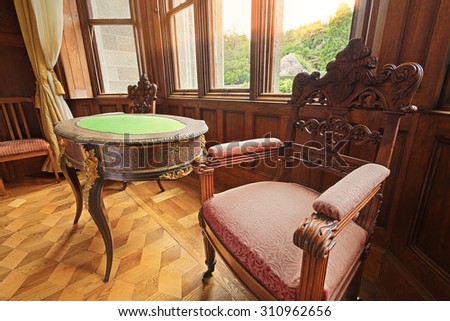Vorontsov Palace  photo inside a building chair by the window