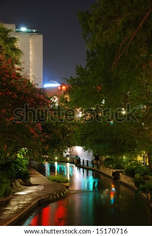 San Antonio Riverwalk at night;  San Antonio, Texas