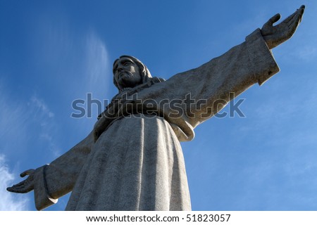 Cristo Rei, the statue of Jesus, in Almada;  Across the river from Lisbon, Portugal