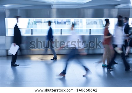 Business People Commuting (Abstract Blurred Motion)