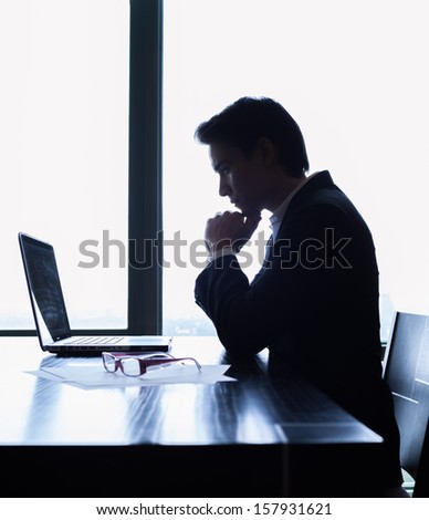Businessman Working On Computer