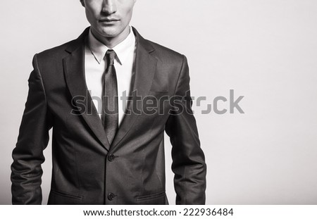 Man in black suit