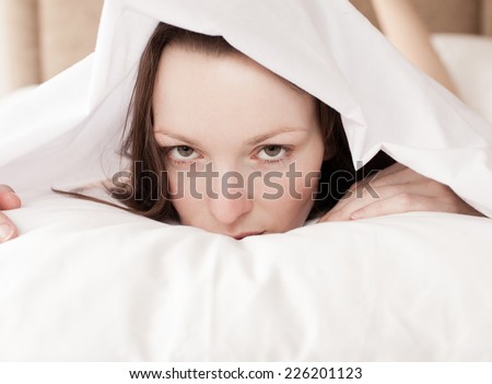 Woman suffering from insomnia. Lack of sleep