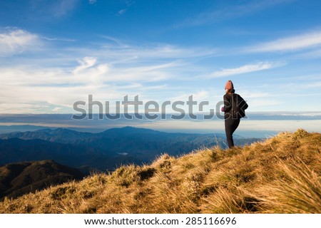Female hiking