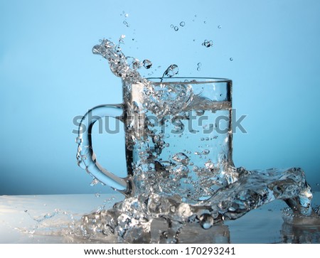 High resolution beautiful splash of pure water
