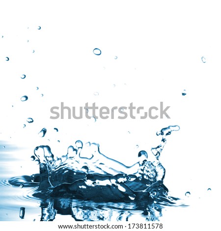 water drop falling in water