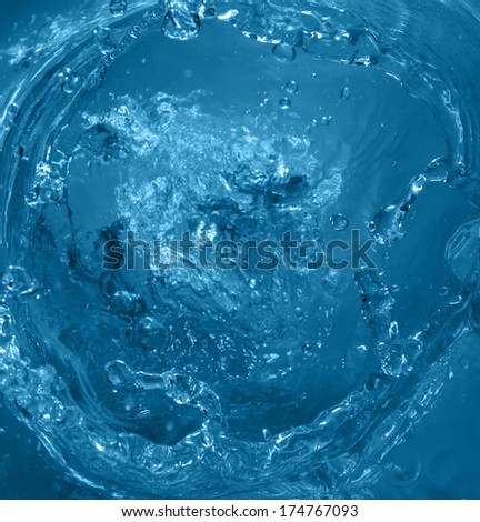 beautiful vortex of water closeup