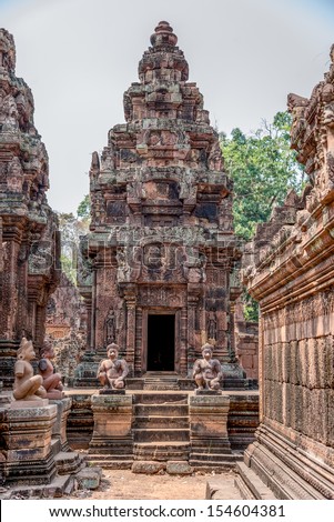 Ancient Angkor Ruins at Cambodia, Asia. Culture, Tradition, Religion. History.