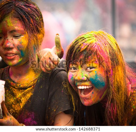 Kuala Lumpur, Malaysia - Mar 31: People Celebrated Holi Festival Of Colors, Mar 31, 2013 In Kuala Lumpur, Malaysia. Holi, Marks The Arrival Of Spring, Being One Of The Biggest Festivals In Asia.