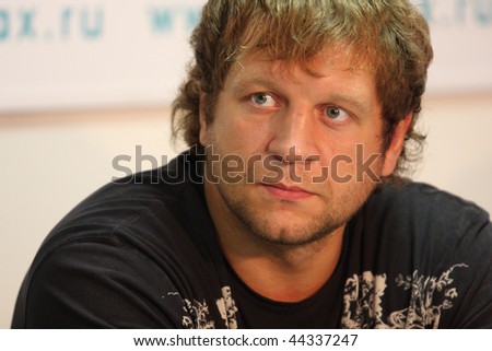 TOMSK, RUSSIA - JULY 1: Aleksander Emelianenko - three-time champion of the World Combat Sambo at a press conference at the agency Inter-fax Siberia, July 1, 2009 in Tomsk, Russia.