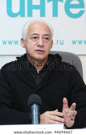 TOMSK, RUSSIA - DEC 4: Vladimir Spivakov - artistic director and chief conductor of the National Philharmonic Orchestra of Russia in agency Interfax-Siberia, December 4, 2009 in Tomsk, Russia.