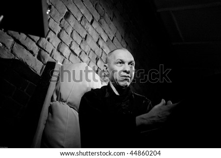 TOMSK, RUSSIA - MARCH 4: Musician, songwriter, radio broadcaster and  founder and leader of the 