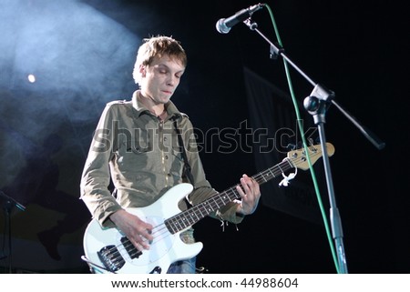 TOMSK, RUSSIA - JUNE 28: Egor Timofeev - russian singer and musician, leader of the pop-rock group 